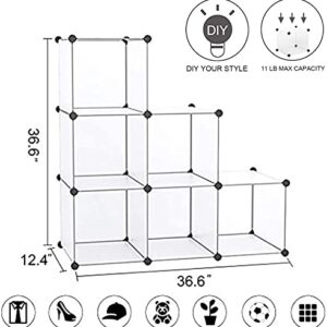 wenyuyu Pack 6 Cube Storage Organizer - Portable Multifunctional DIY Assembled Closet Closet Cabinet Shelf Bookshelf Shelving