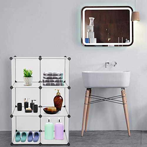 wenyuyu Pack 6 Cube Storage Organizer - Portable Multifunctional DIY Assembled Closet Closet Cabinet Shelf Bookshelf Shelving