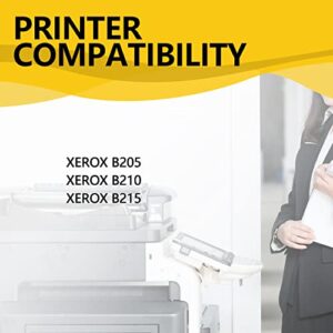 ZHANBO 106R04347 106R04346 Remanufactured Black Toner Cartridge Compatible with Xerox B205 B210 B215 B205NI B210DNI B215DNI Printers 2 Pack 3000 Pages