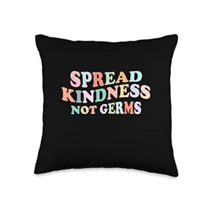 anti bullying be kind kindness orange j604 spread kindness not germs unity day autism awareness throw pillow, 16x16, multicolor