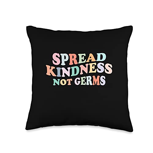 Anti Bullying Be Kind Kindness Orange j604 Spread Kindness Not Germs Unity Day Autism Awareness Throw Pillow, 16x16, Multicolor