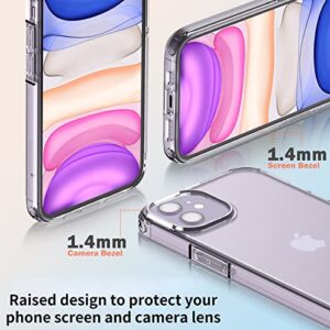 KKM Designed for iPhone 11 Case 6.1-inch, Not Easy Yellowing Shockproof Protective Phone Case for iPhone 11, Heavy Duty Bumper Shell Anti-Scratch Cover Clear