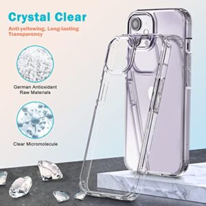 KKM Designed for iPhone 11 Case 6.1-inch, Not Easy Yellowing Shockproof Protective Phone Case for iPhone 11, Heavy Duty Bumper Shell Anti-Scratch Cover Clear