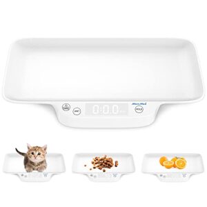mommed digital pet scale, portable pet dog cat scale with hold and tare function, precision digital scale, new born puppy and kitten scale with tray for puppy/hamster/little bird/rabbit, 1oz - 33lb