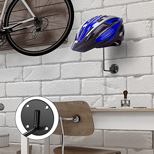 Potchen 6 Pack Helmet Holder Stand Display Rack Metal Helmet Hanger Wall Mount Decor Wall Mounted Hook Motorcycle Accessories for Jacket Coat Hat, Ball Back for Basketball Football Volleyball