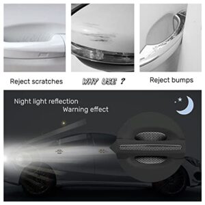 JULOPO Car Door Handle Door Cup Reflective Sticker car Door Protection to Prevent Scratches and collisions Both Protector and Decorate (8PCS Black)