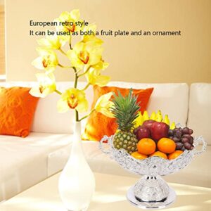 TOTITOM European Fruit Plate Tray Trinket Dish Snack Tray Zinc Alloy Bowl Ornaments with Retro Design for Candy Storage Food Serving Tray Apply to Kitchen/Dining Room/Outdoors Party