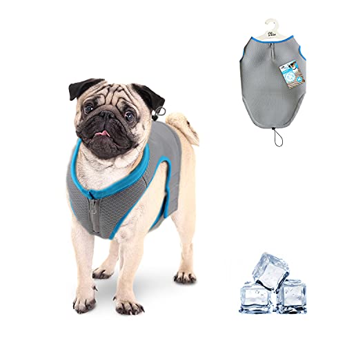 ALL FOR PAWS Cooling Vest Dog Cooling Shirts Breathable Instant Cooling Dogs Vest Lightweight for Summer Dog Clothes (M)