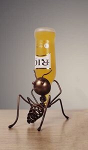 fantasee - ant wine holder, stainless steel wine freestanding rack bottle holder novelty for gift kitchen home decoration (bronze - ant3)