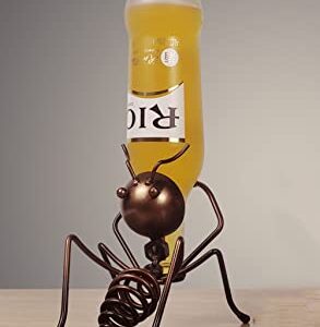 Fantasee - Ant Wine Holder, Stainless Steel Wine Freestanding Rack Bottle Holder Novelty for Gift Kitchen Home Decoration (Bronze - Ant3)