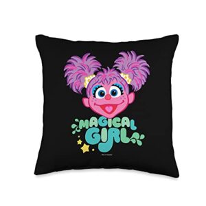 sesame street abby cadabby magical girl throw pillow, 16x16, multicolor