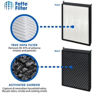 Fette Filter - 5 Pack of Filter Replacements Compatible with NUWAVE OxyPure Large Area Smart Air Cleaner Purifier Models 47001, 47002, 47003, 47004, 47005, and 47006, Activated Carbon + HEPA Combo (5)