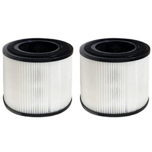 fette filter - filter compatible with bissell myair pro hub and plus air purifier replacement hepa and carbon filter part # 3069 and 3389 - pack of 2
