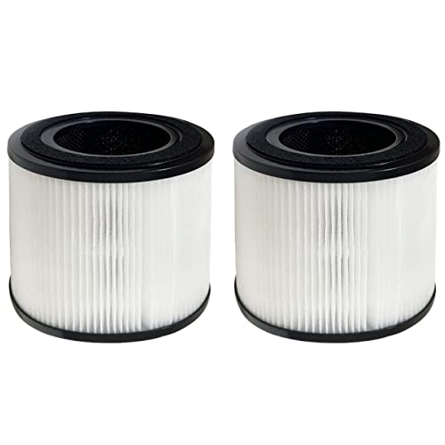 Fette Filter - Filter Compatible with BISSELL MYair Pro Hub and Plus Air Purifier Replacement HEPA and Carbon Filter Part # 3069 and 3389 - Pack of 2