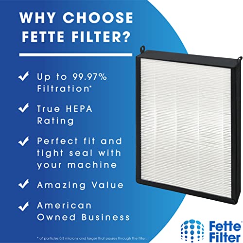 Fette Filter - 3 Pack of Filter Replacements Compatible with NUWAVE OxyPure Large Area Smart Air Cleaner Purifier Models 47001, 47002, 47003, 47004, 47005, and 47006, Activated Carbon + HEPA Combo (3)