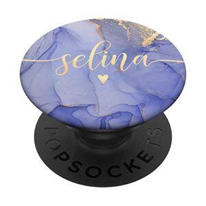 selina letter s initial cute purple personalized popsockets swappable popgrip