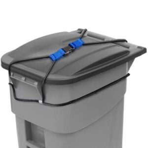 KiinHome Trash Can Lock, Bungee Cord for Outdoor Garbage Can Lid, Animal Proof Garbage Lid Lock (Works for Dogs, Bears, Raccons, Opossums), Heavy Dutty Elastic Strap. (Trash Can NOT Included)