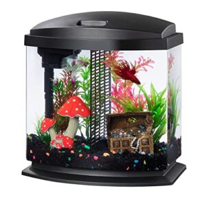 aqueon 00800198: aquarium kit bettabow led blk 2.5g