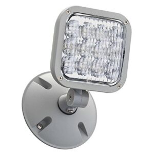 shine led remote emergency light head - single head led lamp remote capable 9.6v - for business, office, warehouse, gray