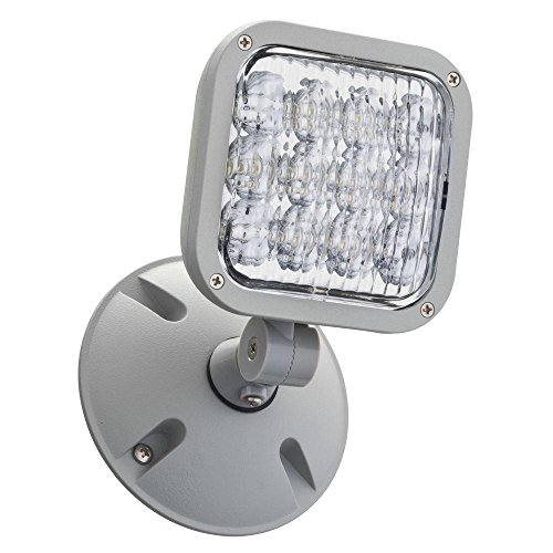 Shine LED Remote Emergency Light Head - Single Head LED Lamp Remote Capable 9.6V - for Business, Office, Warehouse, Gray