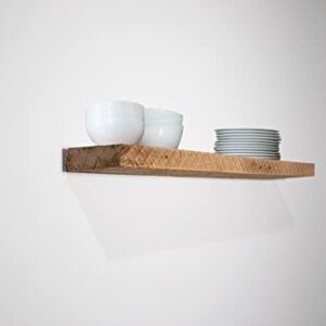 Olde Wood Limited Reclaimed Wood Floating Shelf | for Living Room, Bedroom, Kitchen & Bathroom | Simple Wall Mount Shelving for Rustic Barnwood or Modern Farmhouse Decor | (Approx. 2" x 6" x 36")