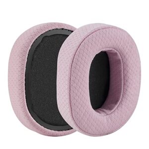 Geekria NOVA Mesh Fabric Replacement Ear Pads for Skullcandy Crusher Wireless, Crusher Evo, Crusher ANC, Hesh 3 Headphones Ear Cushions, Headset Earpads, Ear Cups Repair Parts (Pink)