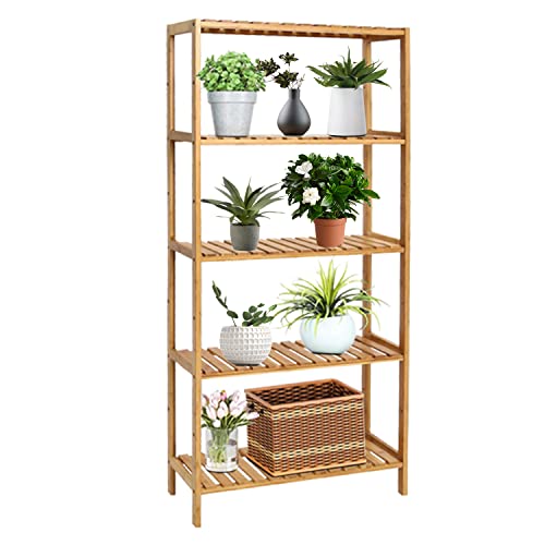 KINBOR BABY Kinborbaby Storage Shelf Bamboo Shelf - Bathroom Shelf, Bamboo Shelf, Bamboo Bookshelf, Bathroom Rack