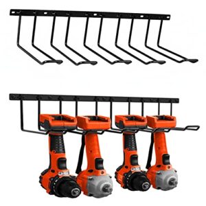 bygytyo heavy duty floating tool shelf, power tool organizer for handheld power tools, drill holder wall mount storage rack, 100# weight limit, compact removable design, perfect for father's day