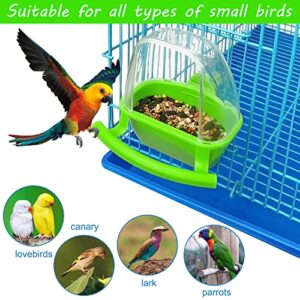 2Pcs Birds Water Dispenser, Bird Water Feeder for Cage, Parrot Feeder Hanging Bird Food Bowl, Bird Seed Food Container Cage Accessories for Parakeet Budgies Lovebirds