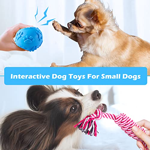 Heibizi Puppy Toys for Teething Small Dogs, Dog Toys for Small Dogs, Puppy Teething Chew Toys, Small Dog Toys Pack with Stuffed Squeaky Toys, Dog Ball, Ring Toy, Rope Toy