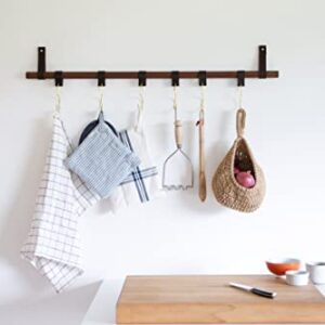 Leather Loop Hooks household storage & organization towel holder kitchen oven hook strap closet pants hook hanger pan hooks jeans hooks [3, 6 or 12 PK]