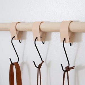 leather loop hooks household storage & organization towel holder kitchen oven hook strap closet pants hook hanger pan hooks jeans hooks [3, 6 or 12 pk]