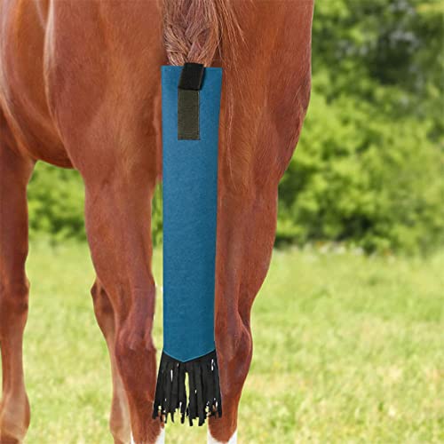 MagiDeal Bag with Fringe Non Slip Tail Wrap Tail Decor for Horse Equestrian Accessories Grooming Supplies, Blue