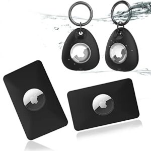 2pcs card case for airtag and 2pcs waterproof apple airtag keychain
