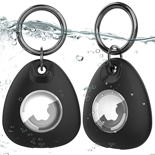 2PCS Card Case for AirTag and 2PCS Waterproof Apple AirTag Keychain