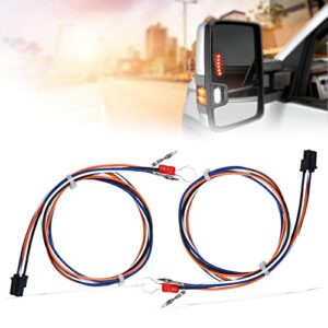 tow mirrors wiring harness compatible with chevrolet chevy silverado gmc sierra 1500 2500 hd 2014-2018 cargo lights running lights turn 2pcs