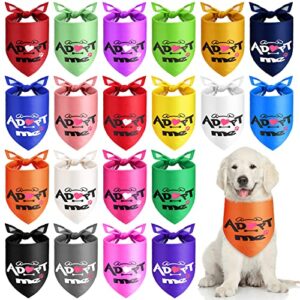 20 pack adopt me bandana plain dog bandanas adopt me triangle dog bandana adopt me dog bandana reversible triangle bibs for dogs cats pets costume accessories, assorted colors, 25.6 x 17.7 x 17.7 inch
