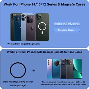 AUROX Compatible with MagSafe Base for iPhone 14 13 12 Magnetic Base Plate【Base Only】 Intended for Pop Socket Grip and Phone Ring Holder【Removable Wireless Charging】(Grey)