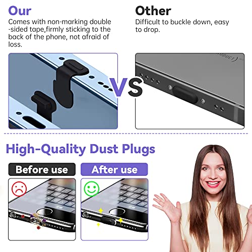 USB Type C Anti-Lost Anti Dust Plug, Senbos 4 Pack USB C Port Plug Dust Cover Note 20 Dust Cap Plugs USB C Port Protectors Compatible with OnePlus 7 8 9 Pro, Samsung Galaxy S20 FE S21 S22 Ultra