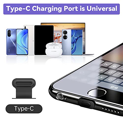 USB Type C Anti-Lost Anti Dust Plug, Senbos 4 Pack USB C Port Plug Dust Cover Note 20 Dust Cap Plugs USB C Port Protectors Compatible with OnePlus 7 8 9 Pro, Samsung Galaxy S20 FE S21 S22 Ultra