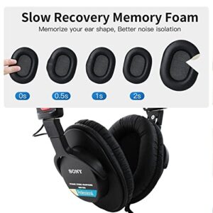 Tamicio Replacement Earpads for Sony MDR-7506 Headphones,Ear Pads Cushions Replacement Compatible with Sony MDR-7506 MDR-V6 MDR-V7 MDR-CD900ST Headphones Ear Pad Ear Cushion Ear Cups Ear Cover(Black)