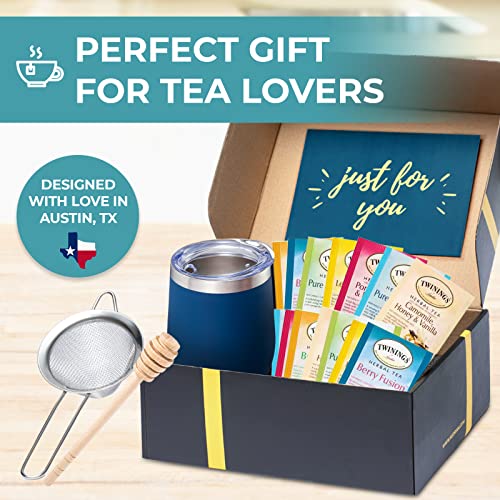 KEDRIAN Tea Gift Box Set, Tea Gift Sets, Tea Sets For Women & Men, Tea Gifts For Tea Lovers Women, Tea Gift Baskets, Sick Care Package For Sick Friend, Variety Tea Sampler Gift Set Box for Tea Lovers