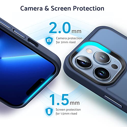 Anqrp Designed for iPhone 13 Pro Case, [Support Magsafe] Soft Silicone Slim Anti-Scratch Case for iPhone 13 Pro 6.1 inch, Blue