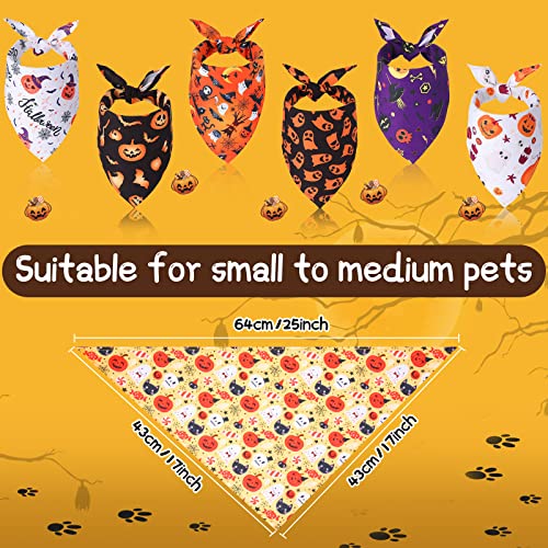 20 Pack Halloween Dog Bandanas Large Girl Boy Dog Bib Dog Scarf Holiday Dog Bandanas Pet Bandana Dog Handkerchief for Small Medium Large Dogs Accessories Dog Outfit Halloween Birthday Festival Supply