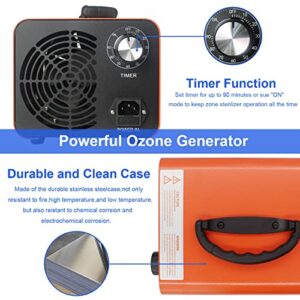 VTAR Ozone Machine Generator 20,000 mg/h High Capacity Generator,Ozone Machine Odor Removal,for Large Space Area, home,Basement,Hotel, Car,Smoke,Pet.（Orange）