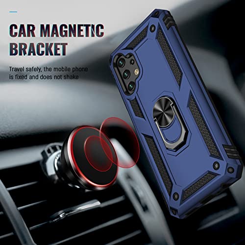 Galaxy A13 LTE 4G Case,(NOT for 5G) Samsung A13 Case,with Screen Protector,[Military Grade] 16ft. Drop Tested Cover with Magnetic Kickstand Car Mount Protective Case for Galaxy A13 4G, Blue