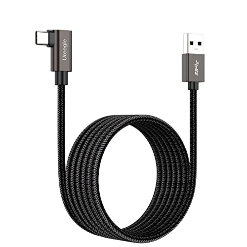 Ureegle VR Cable for Oculus Quest 2 Link Cable 16FT, Oculus Charger Cable VR, Extra Long USB C Charger Cable, High Speed PC Data Transfer for Gaming PC, VR Headset and USB C Charger