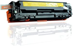 fudeecon compatible toner cartridge replacement for 125a cb542a suitable for use in hp cp1215 cp1210 cp1515n cp1518ni cm1312nfi cm1300 cm1312 printer(yellow,1-pack)