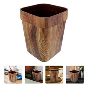 Cabilock Desktop Trash Bin Vintage Trash Can Imitation Wooden Garbage Can Waste Bin Wastebasket Garbage Container Rubbish Bin for Home Office Bathrooms Powder Rooms 13 Gallon Trash can Rubbish