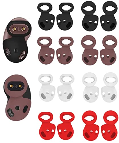 JNSA Galaxy Buds Live Anti-Slip Earbuds Ear Skins Earbud Cover Ear Tips Covers Compatible with Samsung Galaxy Buds Live, Non-Slip Sound Leakproof Earbuds Covers,2 Size 4 Colors 8 Pairs (Live)